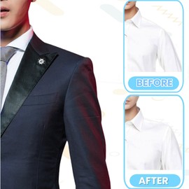 Nimiah 2-Pairs Set-in Shoulder Pads - Breathable Sponge Enhancer Thickness 0.6" Sewing Supplies for Women Men Sloping High Low Shoulders Blazer Suit T-Shirt （Black）