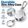 Retractable Keychain Pull Reel with Metal Wire Cable, Anti-Lost ID