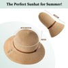 Beach Sun Hats for Women, Wide Brim Straw Hats with