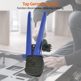 WPKD BLUEIY Ratchet Crimping Plier,A-2546B Pliers,2.5-6mm 14-10 AWG Ratchet Crimping Tool Solar Panel Connector Crimping Pliers for Solar Connection Projects 27x4x1cm