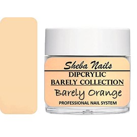 SHEBA NAILS Dipcrylic Dip Dipping Powder - 1OZ. - Barely Collection - Barely Orange
