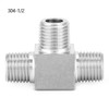 Stainless Steel Pipe Connector 3 Way BSPT Male Thread Hose