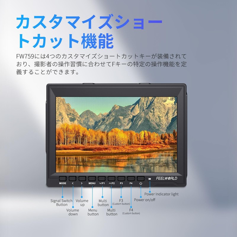FEELWORLD Camera & Camcorder Monitor 7 Inch IPS Ultra Thin