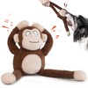 Squeaky Dog Toys with Crinkle Paper Durable Cute Plush Monkey