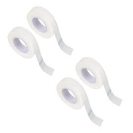 Kuyaehe 4 Rolls PE Eyelash Extension Tape, (1/2 Inch x 10 Yards/1 Rolls) Breathable Tape with Micro Holes, Lash Tape for Eyelash Extensions, Individual Package (Transparent)