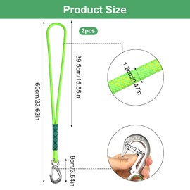 CAINCAY Swing Tree Attachment Rope, Pack of 2 0.6 m Swing Attachment Hammock Attachment with Heavy Duty Carabiners, Swing Suspension Cord for Playground Swings Hammocks Yoga