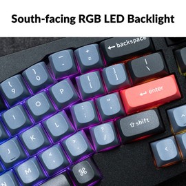 Keychron Q8 Wired Custom Mechanical Keyboard Knob Version, 65% Alice Layout QMK/VIA Programmable with Hot-swappable Gateron G Pro Brown Switch Double Gasket Compatible with Mac Windows Linux (Black)