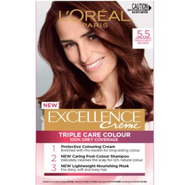 L’Oréal Paris, Permanent Hair Dye, Strengthening & With Up To 100% Grey Coverage, Excellence, Mahogany Brown 5.5