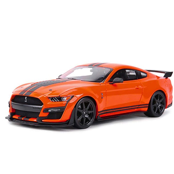 2020 Ford Mustang 1:18 Scale Diecast Model Display Toy Car in Box (Orange)