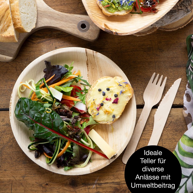 Moritz & Moritz 25-Piece Palm Leaf Tableware Round – 25