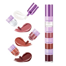 Lipgloss Sets for Girls - 4 Color Glossy Lip Make-Up for Girls,Long Lasting Lip Gloss Non-Stick Lipsticks for Women and Girls