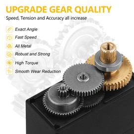 4Pcs MG995 55G Micro Servo Motor Metal Geared Motor Kit for RC Car Robot Helicopter, Mini Servos for Arduino Project