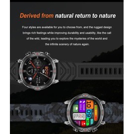 SGNics Smart Watch for TCL 40 T - with LED Flashlight, 1.43" AMOLED Display, Outdoor Smartwatch with Compass/Altitude/Air Pressure, Waterproof Fitness Tracker Watch