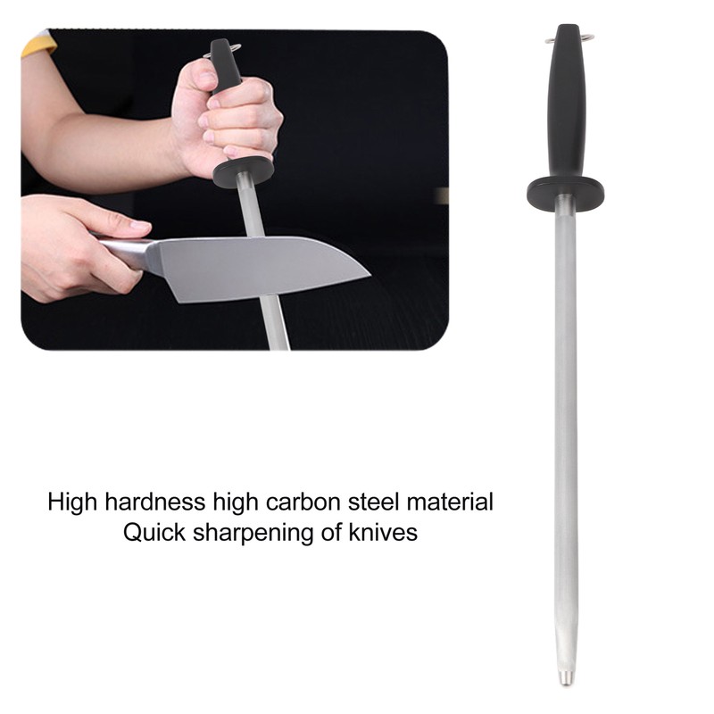 12 Inch Knife Sharpener Rod High Carbon Steel Knife Sharpening