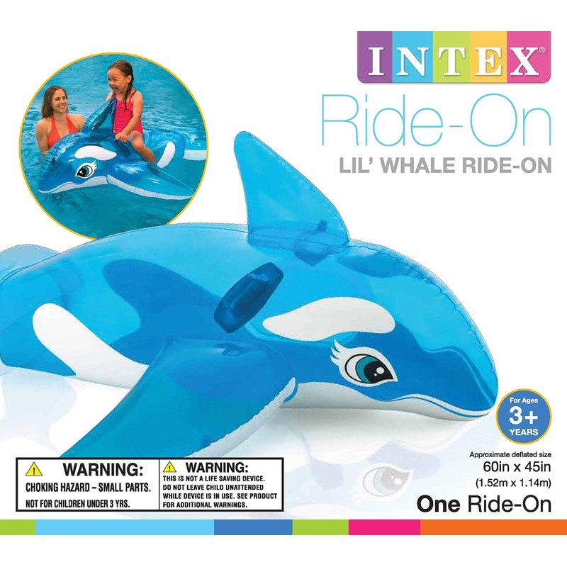 INTEX Lil' Whale Inflatable Pool Float: Animal Pool Toy for