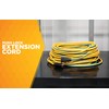 Coleman Cable 02439 14/3 Push-Lock SJTW Locking Extension Cord, Yellow/Blue,