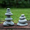 OwMell Balanced Stones Cairn Statue Garden Decor, Stacked Zen Rock