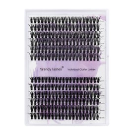 DIY Lash Clusters for Using at Home: Wendy, Ultra-light, Natural, Fluffy, Wispy, Waterproof, Anime, Manga, Cat Eye, D Curl, 12-16mm, 40D+50D, RR318