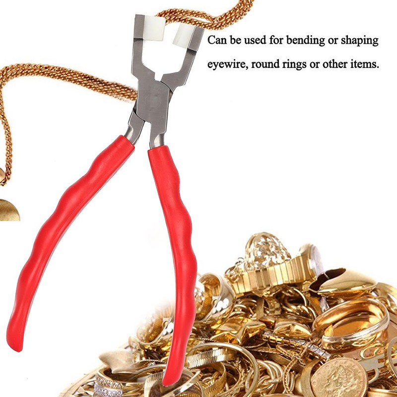 Double Flat&Round Nylon Jaw Pliers Bracelet Jewelry Making Tool (D