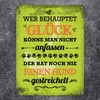 Metal Sign with Saying "Hund streicheln ist Glück" [Dog Stroke