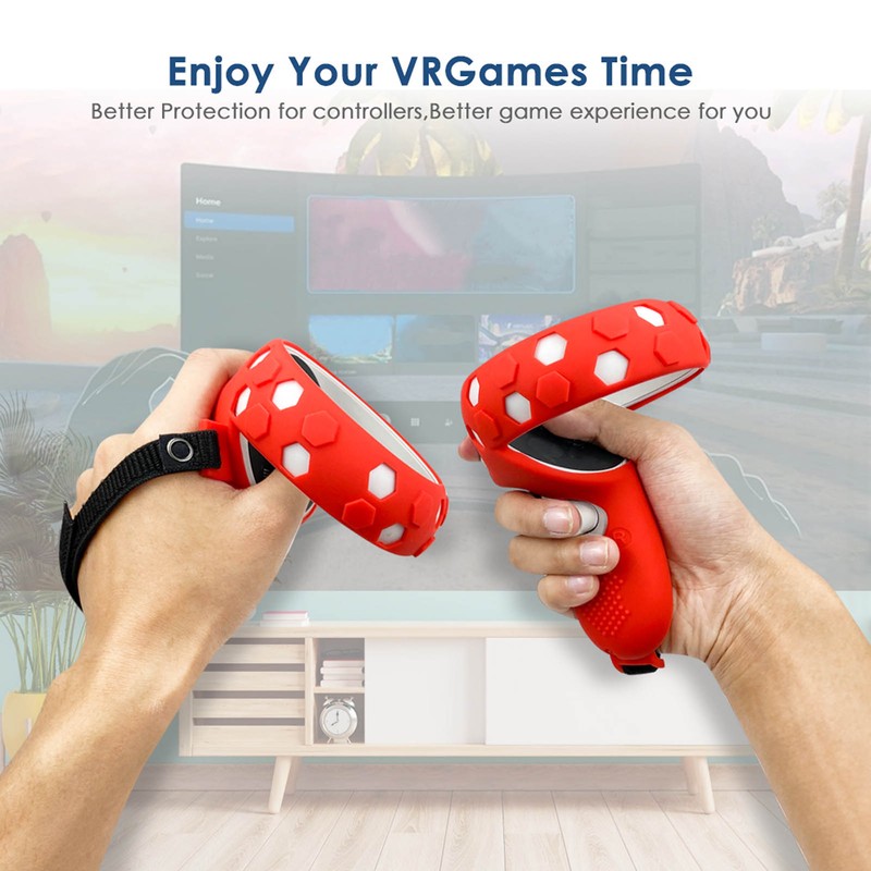 Controller Grip Cover Silicone VR Handle Protective Sleeve Anti Throw