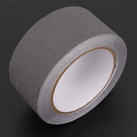 PevaPu Rubber Non Slip Tape, Floor Stair Step Anti Slip Abrasive Safety Strip 5M (Gray)