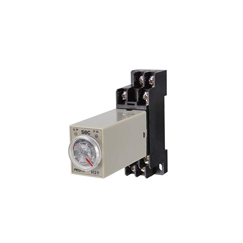 uxcell H3Y-2 24VDC DPDT 60 Seconds 8P Terminals Delay Timer