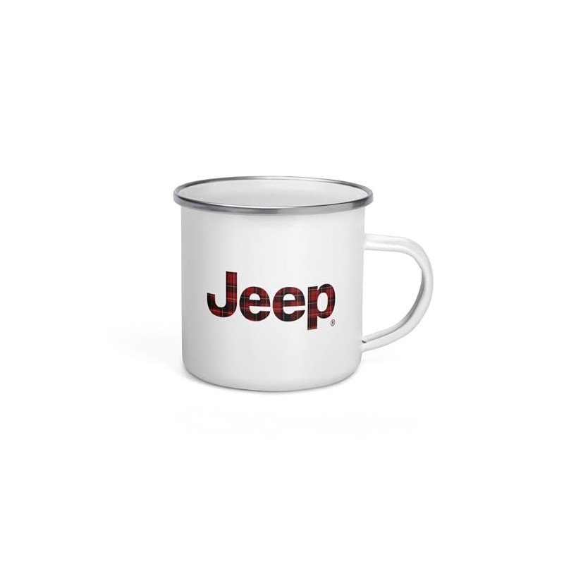 Jeep Plaid Enamel Campfire Mug - 12 oz