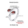 Bestyle Adjustable Rings Women's 925 Silver Droplet Ring, Gemstone Ring,