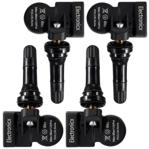 4x RDKS TPMS tyre pressure sensors rubber valve suitable for