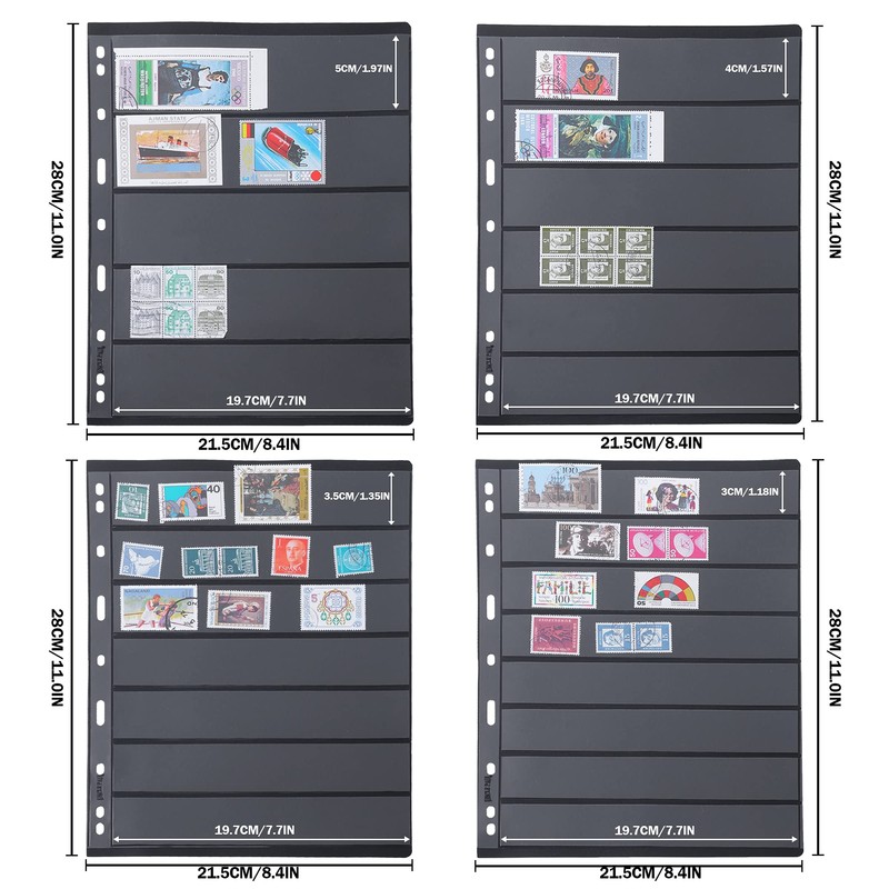 Stamp Collection Inserts - Collectible Stamp Album 12 Sheets with