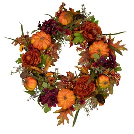 Sympathy Silks - Grapevine Wreaths - Home Decor - Pumpkin Harvest