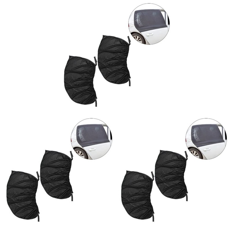 ULTECHNOVO 3sets Car Window Mesh Sun Shade Car Blackout Window