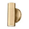 Cargifak 2-Light Wall Light, Brass Gold Wall Sconce, Indoor Up