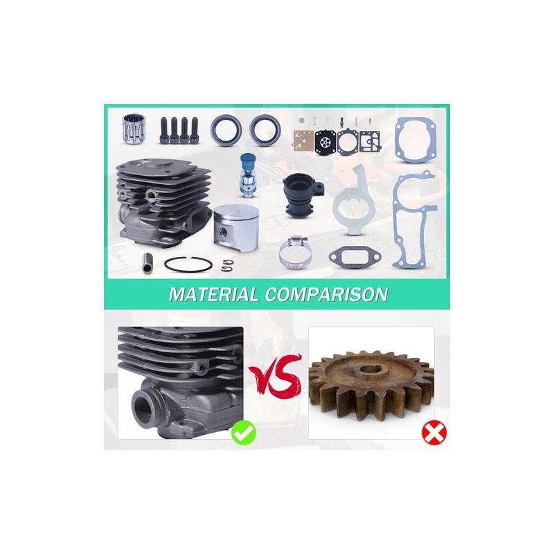 Adefol 52mm Cylinder Piston Kit for Husqvarna 372XP 371 365