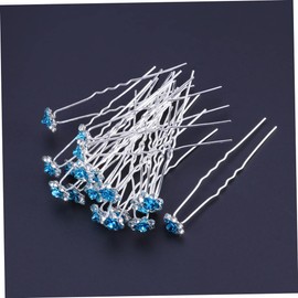 IWOWHERO 20pcs Rhinestone U-shaped Hair for Brides and Bridesmaids Decorative Hair Chopsticks for Weddings and Special Occasions