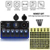 FXC Waterproof Marine Boat Rocker Switch Panel 6 Gang with