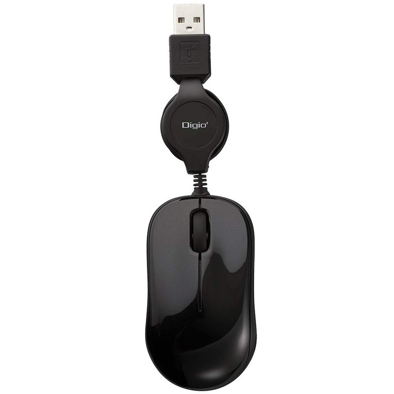 Nakabayashi Z8641 Digio2 Mouse, Small, Winding Wired, 3 Buttons, BlueLED,