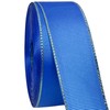 AEVORA 1 1/2 Inch Grosgrain Ribbon with Golden Weft Edges,