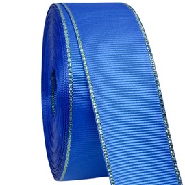 AEVORA 1 1/2 Inch Grosgrain Ribbon with Golden Weft Edges, 20 Yards Fabric Ribbon for Crafts Gift Wrapping Wedding Decor Hair Bows Party Favor Flower Arrangement Wreaths (Royal Blue 352)