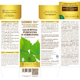 GEMMO 10+ White Birch Sap 200 ml alcohol free liquid