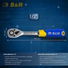 S&R Reversible ratchet 1/2 inch, CrV steel, reversible ratchet for