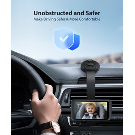 LUCKVIEW Dashboard Suction Cup Mount with 17mm Ball Head, Replaceable Bendable Bracket for Safer Driving Vision, Suitable for Reverse Camera, Dash Cam, Backup Camera, Baby Car Camera