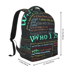 Inspirational Bible Scripture Backpack Christian Book Bags for Boys Girls Elementary School Bags Back to School Gift Bookbag 2nd 3rd 4th 5th 6th Grade One Size