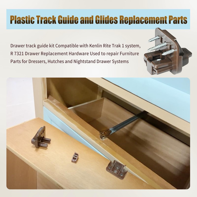 7 Set R 7321 Track Guide and Glides Replacement,Drawer Track