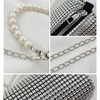 [HIVOGUE] Rhinestone Party Bag, Pearl, 2-Way Clutch Bag, Women's Shoulder