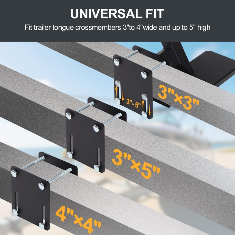 4 Step Boat Trailer Steps,Heavy Duty Boat Steps with Handle