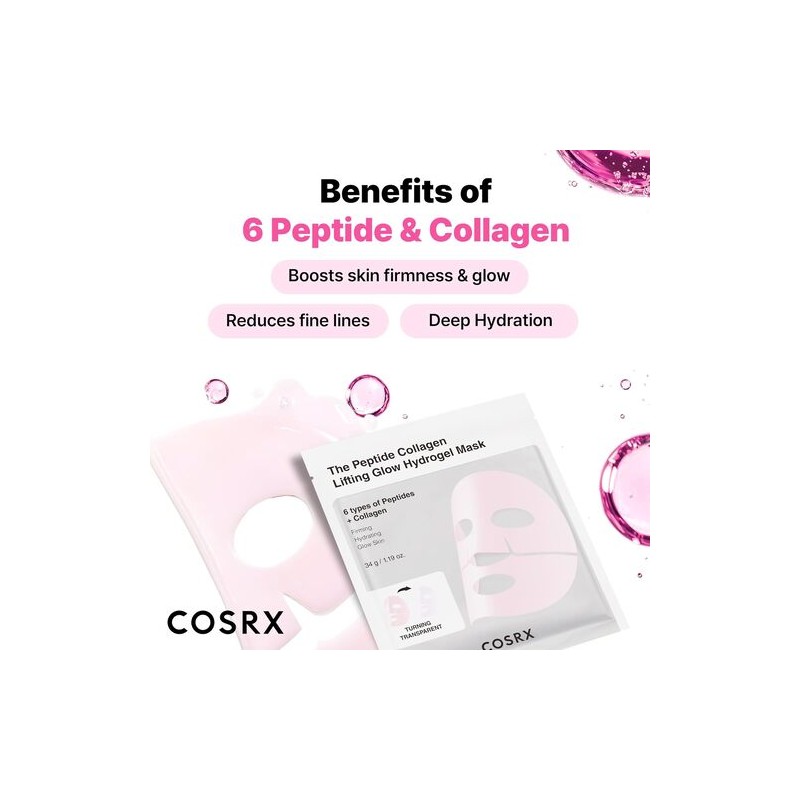 COSRX [COSRX]The Peptide Collagen Lifting Glow Hydrogel Mask (3ea)