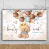 We Can Bearly Wait Backdrop Brown Bear Baby Shower Backdrop