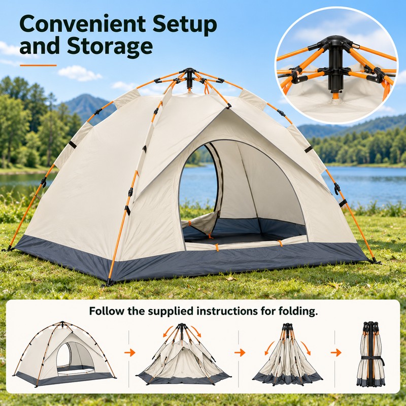 Automatic Pop-Up Camping Tent for Family Outdoor Trips – Quick